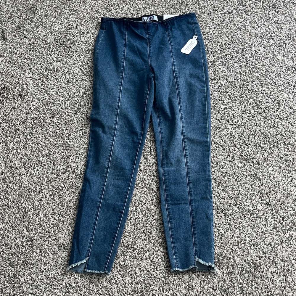 Vylette Blue Women’s Jeggings with Front Seam Detail NWT size M